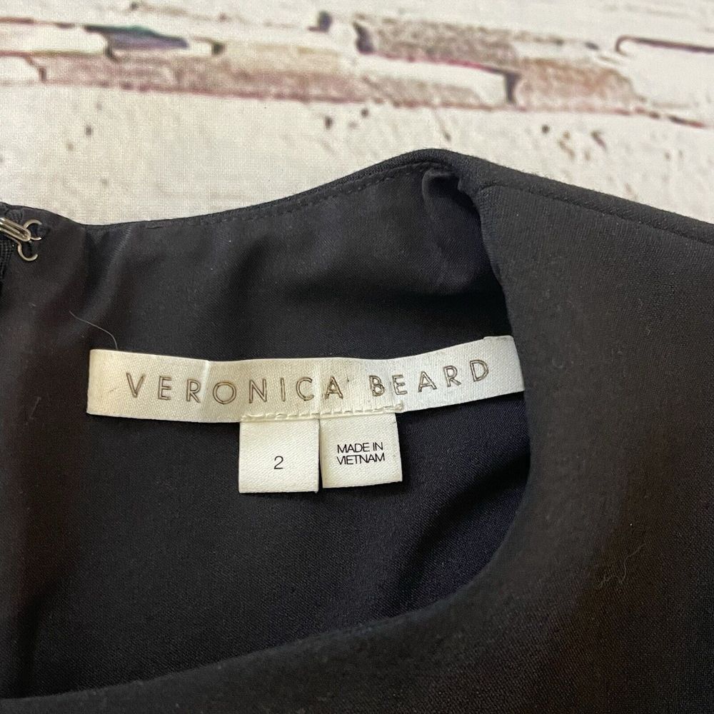 Veronica Beard Meadow Puff Sleeve Minidress Size 2 Black - Picture 5 of 13